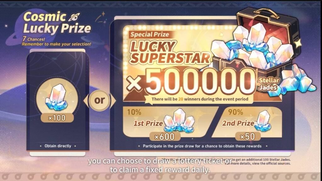 honkai star rail 500k stellar jades lottery