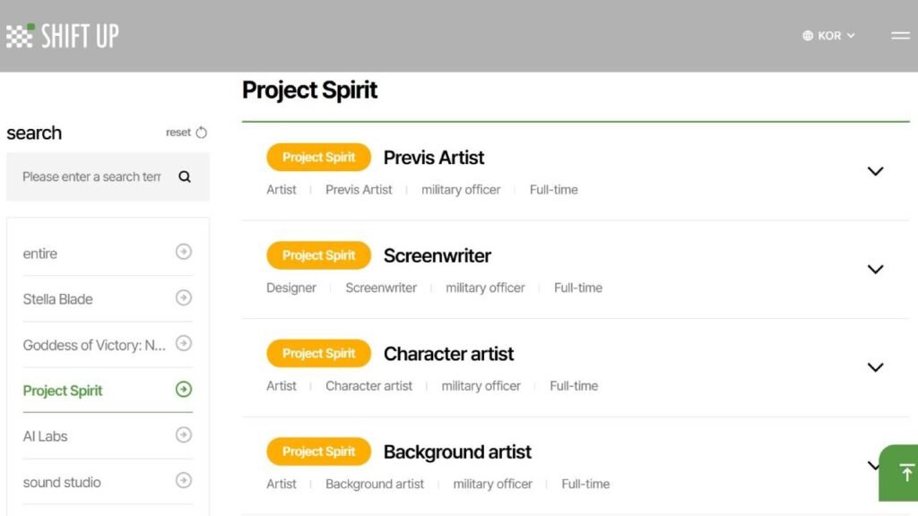 project spirits vacancy - KoKang Gaming
