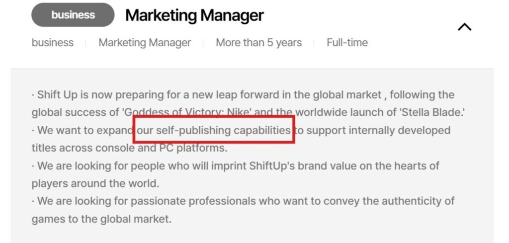 Shift Up Ingin Jadi Publisher Game Mereka Sendiri 2