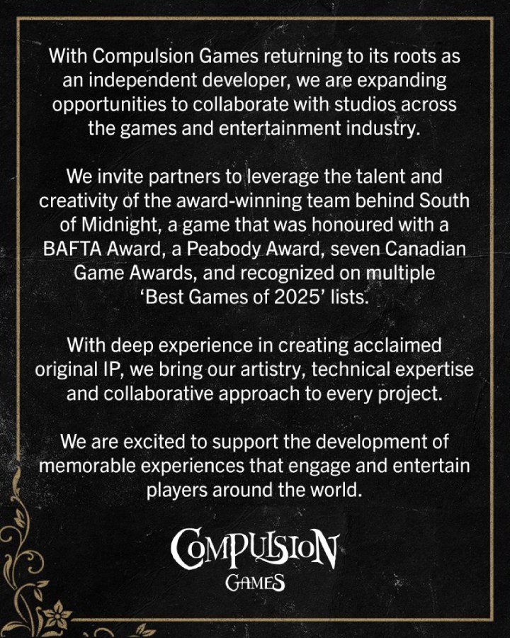Lepas dari XBOX, Dev. South of Midnight Langsung "Cari Kerja" 2